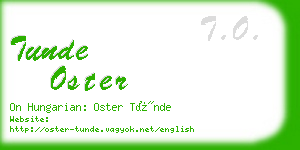 tunde oster business card